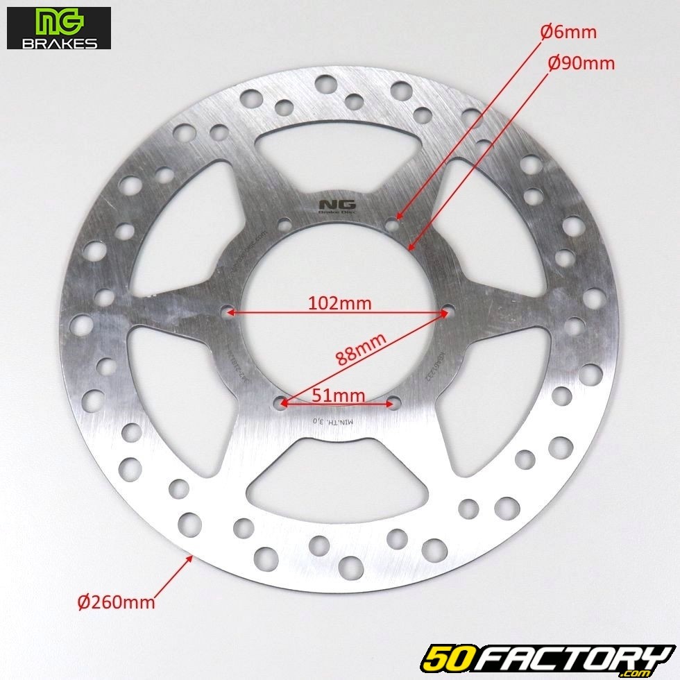 Disque De Frein Avant Derbi Senda Gpr Ng Brake Disc Pi Ce Moto