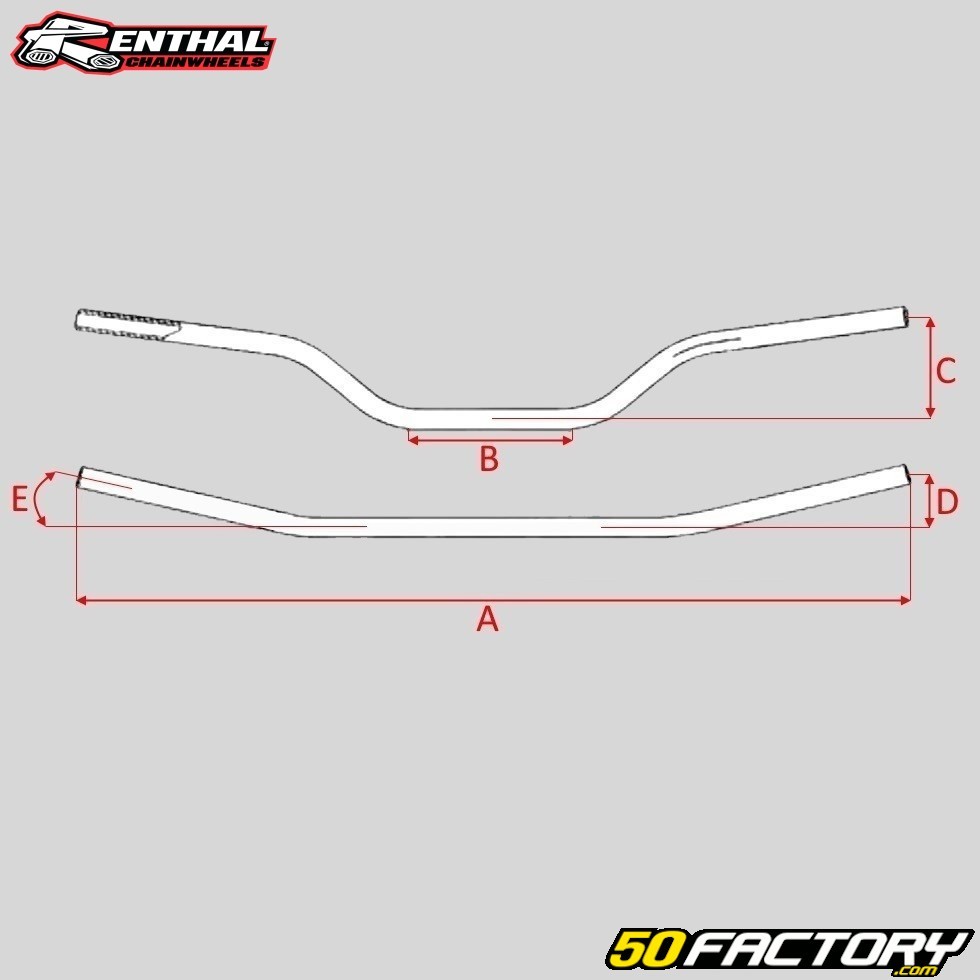 Guidon Mm Renthal Fatbar Yamaha Yz Yzf Titane Avec Mousse