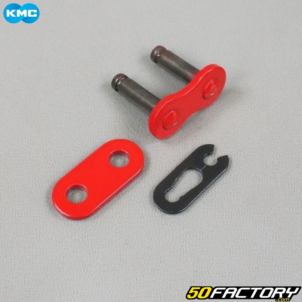 Chaîne 428 renforcée 136 maillons KMC rouge Pièce moto quad