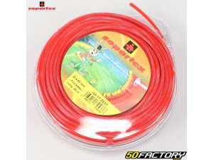 Fil de débroussailleuse Ø4 4 mm étoile nylon Sopartex rouge