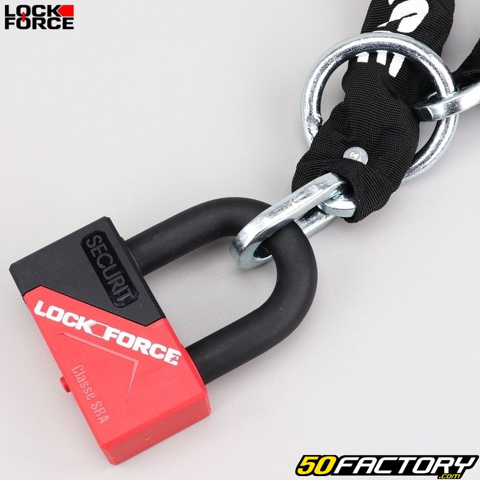 Antivol chaîne lasso homologué SRA Lock Force 1m20 Équipement moto