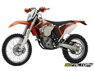 Kit Déco Stickers de protège mains Reflex Moto Cross KTM EXC-EXCF Orange