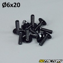 Vis 6x20 mm tuning noires (lot de 10)