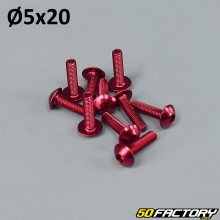 Tornillos Tuning rojos 5x20 mm (juego de 10)