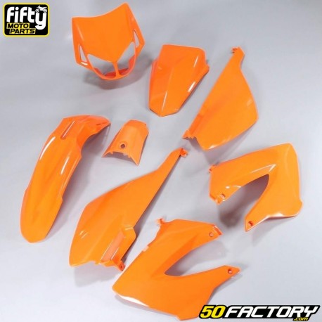 Kit carénages FACTORY orange Derbi Senda, Gilera Smt, Rcr