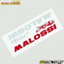 Stickers Malossi 130x30 mm blanc et rouge