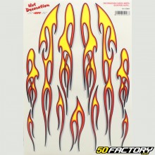 Yellow flames stickers (sheet)