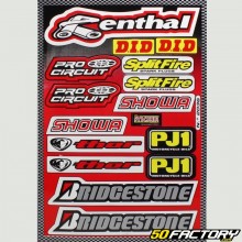 Stickers Renthal, Bridgestone (planche)