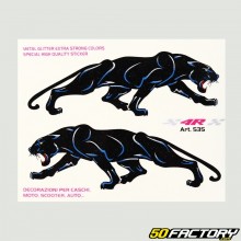 Black panther set of stickers 118mm