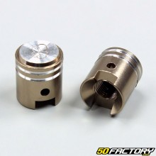 Titanium piston alu valve caps (pair)