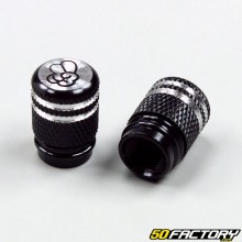 Black aluminum tuning valve caps (pair)