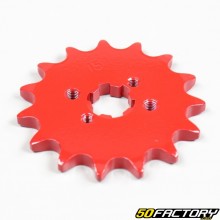 Pignone di uscita della scatola di 15 denti 420 Derbi,  Aprilia,  Gilera... rosso