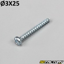 3x25 mm screws for lights, indicators... (per unit)