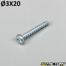 3x20 mm screws for lights, indicators... (per unit)