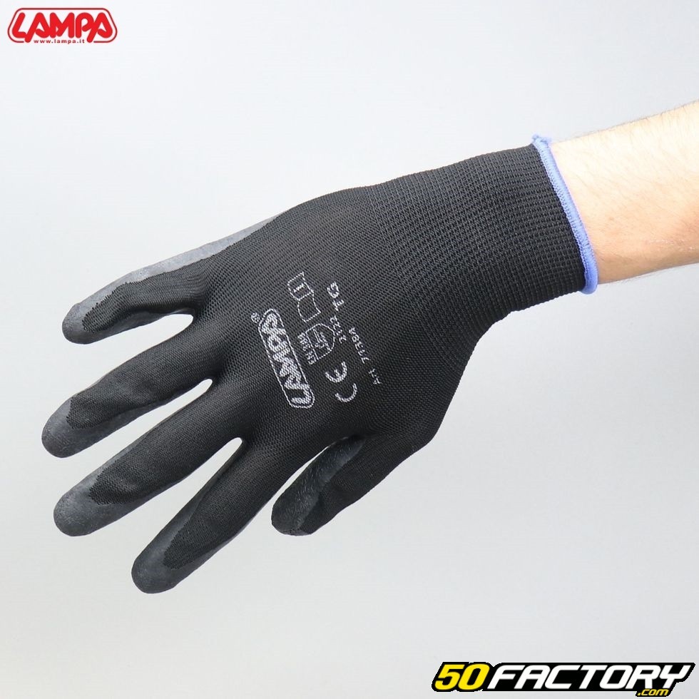 Gants mécanicien en latex enduit – pièce moto, scooter