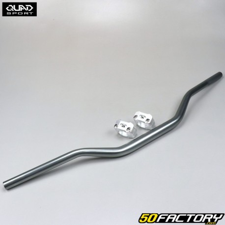 Guidon Fatbar alu Ø 28mm Quad Sport (avec pontets) titanium