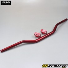 Guidon Fatbar alu Ø 28 mm Quad Sport (avec pontets) rouge