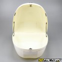 Top case  Motocicleta branca XNUMXL e scooter universal (refletor branco)