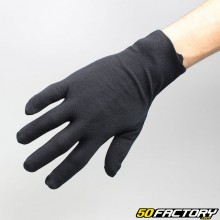 Under black gloves