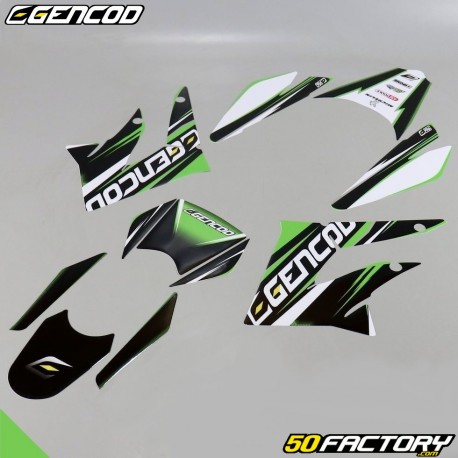 Decoration  kit Gencod Derbi DRD, Gilera SMT,  RCR (2011 to 2017) green