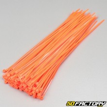 Collari in plastica (rilsan) 2.5x200 mm arancio fluo (100 pezzi)