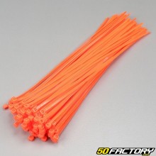 Collarines de plástico naranja fluorescente 250 mm (100 piezas)