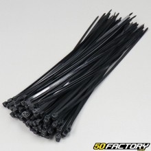 Collarines de plástico (rilsan) negro XNUMX mm (XNUMX piezas)
