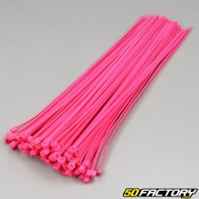 Coleiras Plásticas Rosa Fluorescentes 250mm (Peças 100)