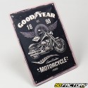 Placa Émaillée Goodyear  pneus de moto XNUMXxXNUMXcm