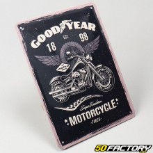 Enamelled plaque Goodyear motorcycle tires 15x20cm