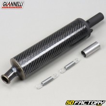 Round universal silencer Giannelli carbon black (length 205mm Ø18mm)