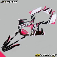 Kit déco Gencod Derbi Senda, Gilera SMT, RCR (depuis 2018) rose