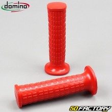 Handle grips Domino red square tip Peugeot 103 Chrono, MVS, Racing, MBK 51 ...