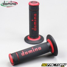 Handle grips Domino  AXNUMX cross  black and red