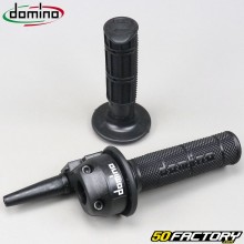 Manopola acceleratore Derbi Senda,  Gilera SMT,  Aprilia SX, MBK Magnum XR ... Domino nero (con rivestimenti)