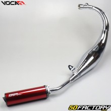 Exhaust pipe Voca chromed AM6 red silencer