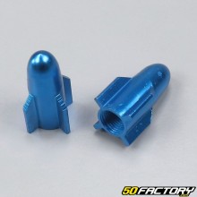 Tapas de válvulas Rocket  azules (paquete de XNUMX)