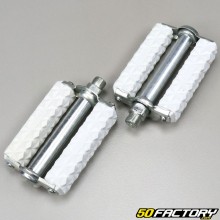 White moped Union pedals (type Lyotard) Peugeot 103, MBK 51, Motobécane ... (14x1.25mm)