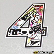 Bomb sticker number 9 10cm - motorcycle and scooter part