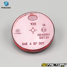 Universal Ø55 mm round red reflector for screwing on