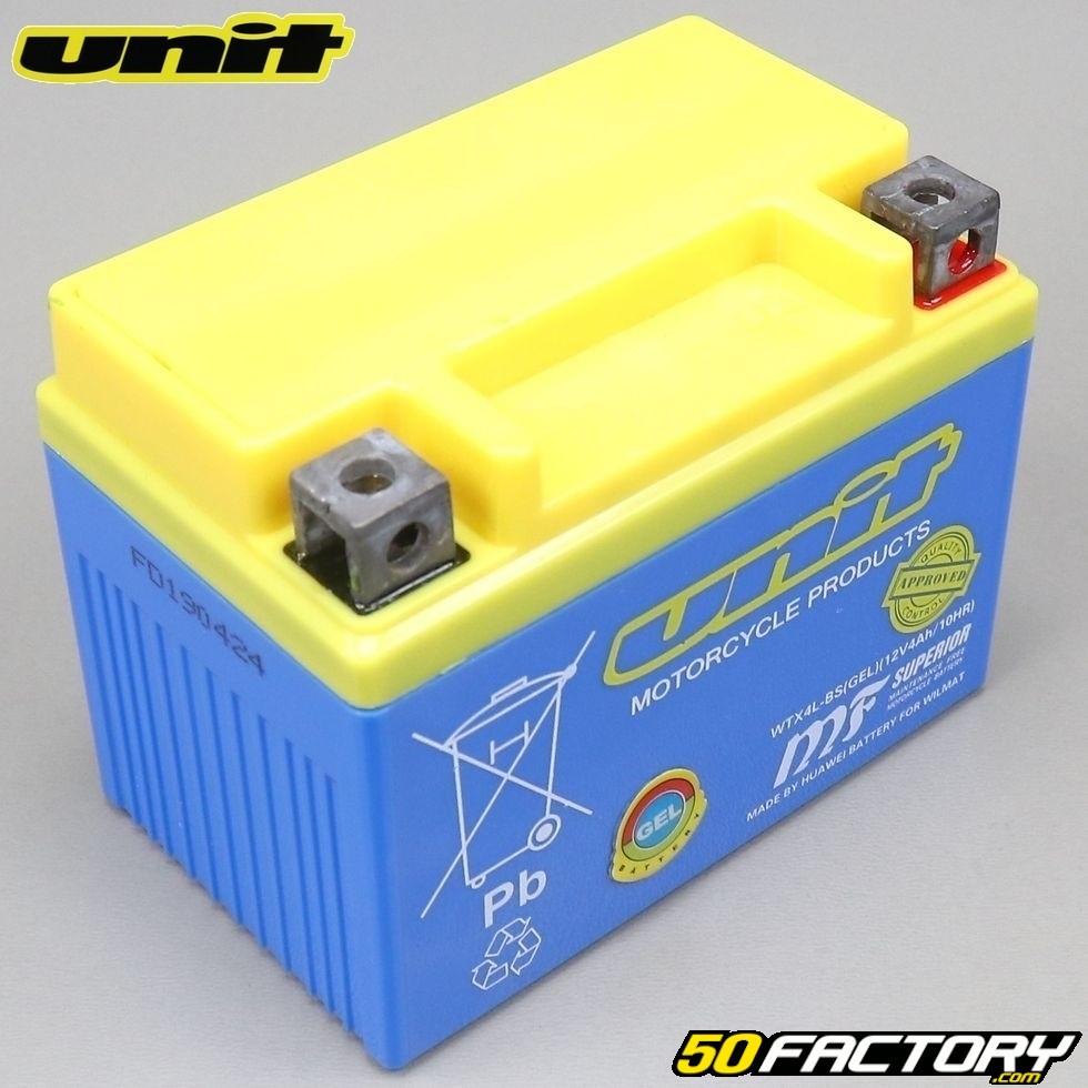 Batterie Unit YTX4L-BS 12V 4Ah gel Derbi Senda, Gilera Smt, Rieju