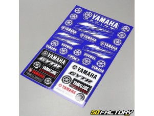 Scheda degli adesivi del team yamaha racing - parte moto e scooter