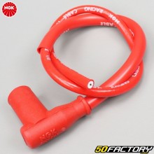 Pipa de bujía con cable rojo NGK Racing cable CR4
