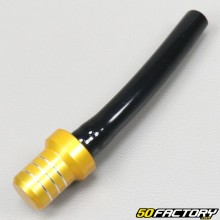 Anodized golden Gas Fuel Cap Valve Vent Breather Hose tube