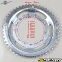 Couronne 48 dents grise Ø 94mm 11T MBK 51, Motobécane AV88... (jante à rayons)