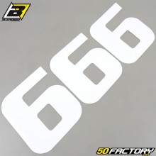 number stickers cross 6 white 20 cm Blackbird (3 game)