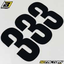 number stickers cross 3 black 13 cm Blackbird (3 game)