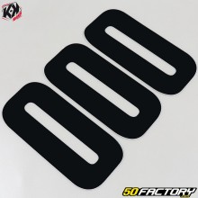 Stickers numéro cross 0 noirs 16 cm Kutvek (jeu de 3)