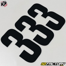 number stickers cross 3 black 16 cm Kutvek (set of 3)
