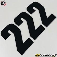 number stickers cross 2 black 13 cm Kutvek (set of 3)